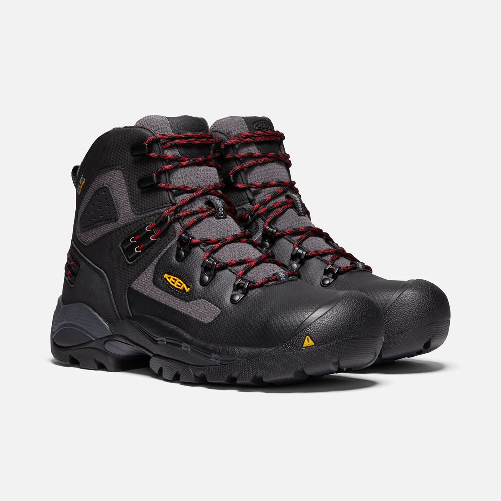 Botte de Travail Keen Homme Noir | St. Paul 6\" Wp (Carbon-Fiber Toe) | HNGRX-5170